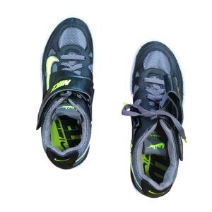 Nike High Jump Elite Track Field Shoes Black Gray Neon Men US 8 EU 41.